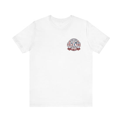 FNF Medallion Unisex Jersey Short Sleeve Tee - Red & Blue Design