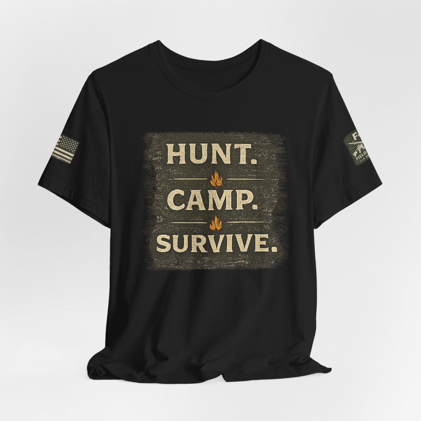 Hunt Camp Survive Unisex Jersey Short Sleeve Tee