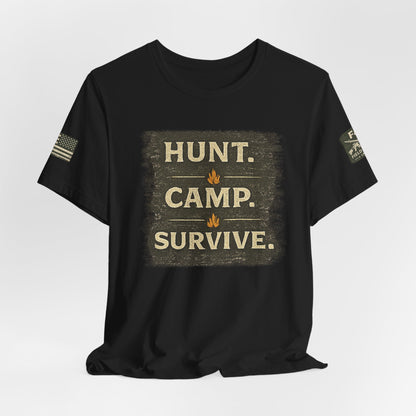 Hunt Camp Survive Unisex Jersey Short Sleeve Tee