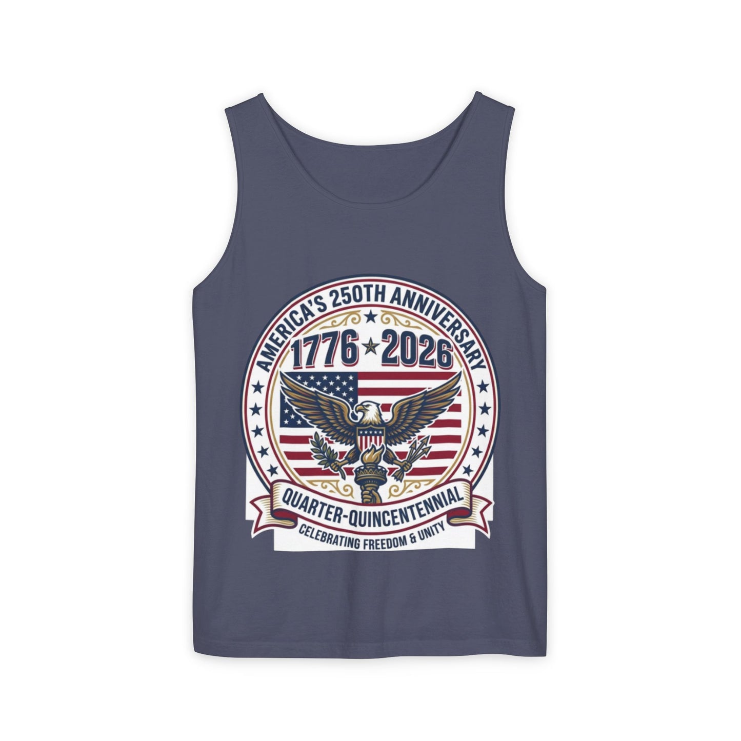Happy 250th MERICA! Unisex Garment-Dyed Tank Top