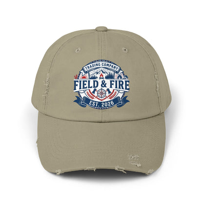 FNF Medallion Unisex Distressed Cap - Blue/Red Graphic