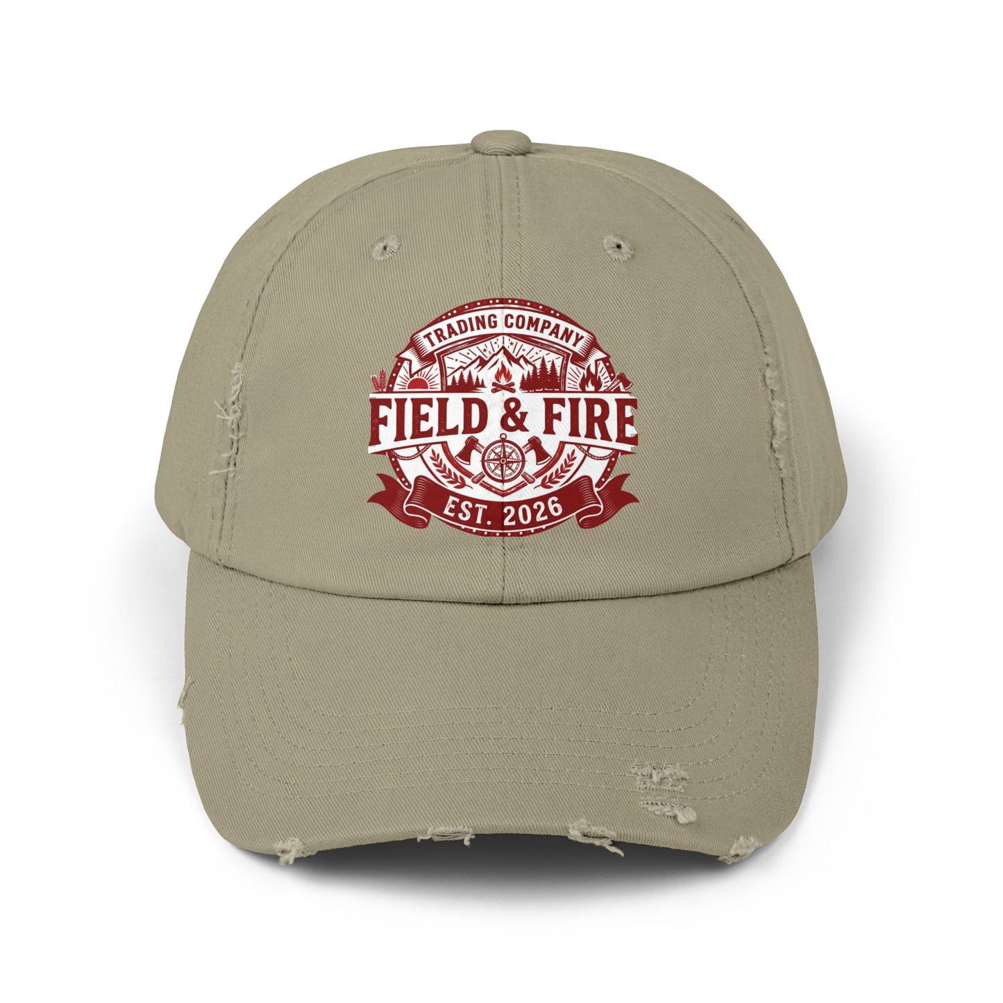 FNF Medallion Unisex Distressed Cap - Red Graphic