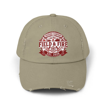 FNF Medallion Unisex Distressed Cap - Red Graphic