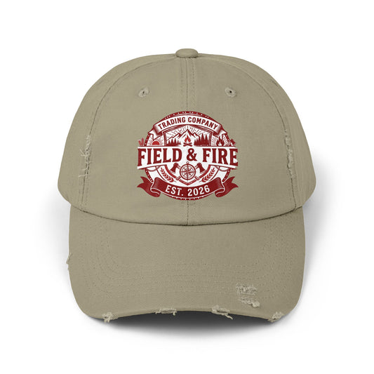 FNF Medallion Unisex Distressed Cap - Red Graphic