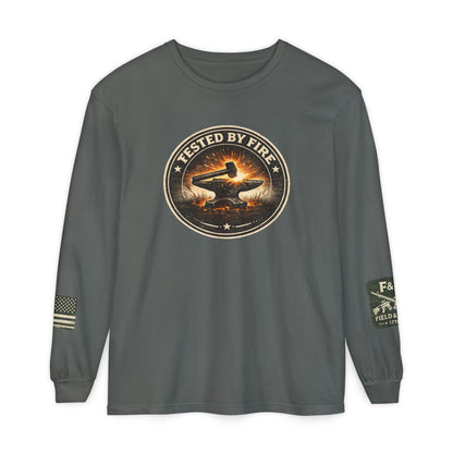 Tested By Fire Unisex Garment-dyed Long Sleeve T-Shirt