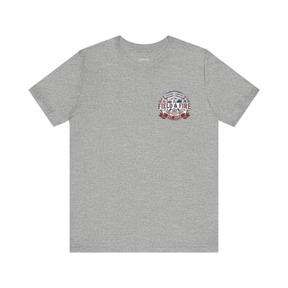 FNF Medallion Unisex Jersey Short Sleeve Tee - Red & Blue Design