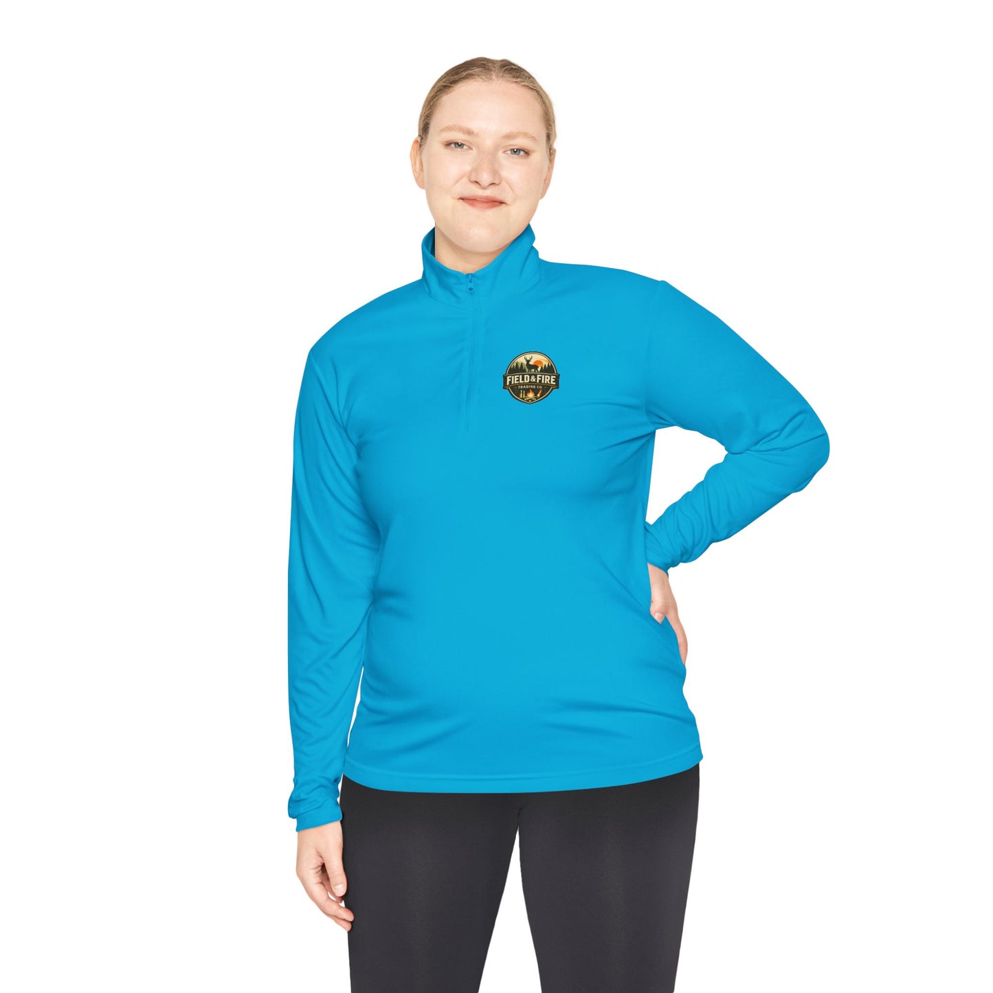 Field & Fire Trading Co Logo Unisex Quarter Zip Pullover