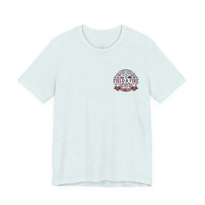 FNF Medallion Unisex Jersey Short Sleeve Tee - Red & Blue Design