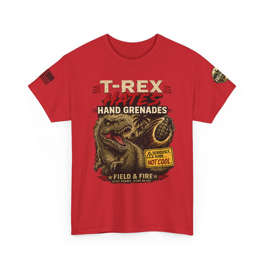 T-Rex Hates Hand Grenades Tee