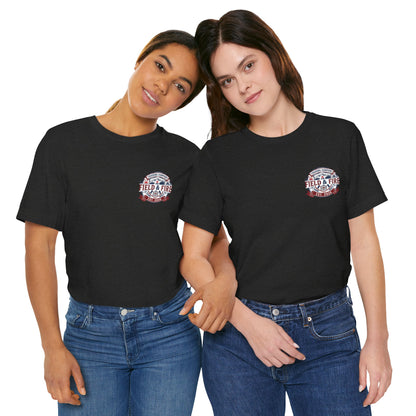 FNF Medallion Unisex Jersey Short Sleeve Tee - Red & Blue Design