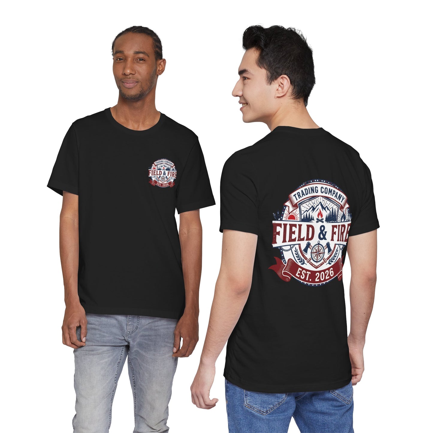 FNF Medallion Unisex Jersey Short Sleeve Tee - Red & Blue Design