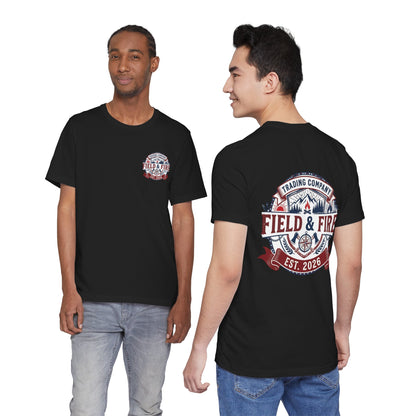 FNF Medallion Unisex Jersey Short Sleeve Tee - Red & Blue Design