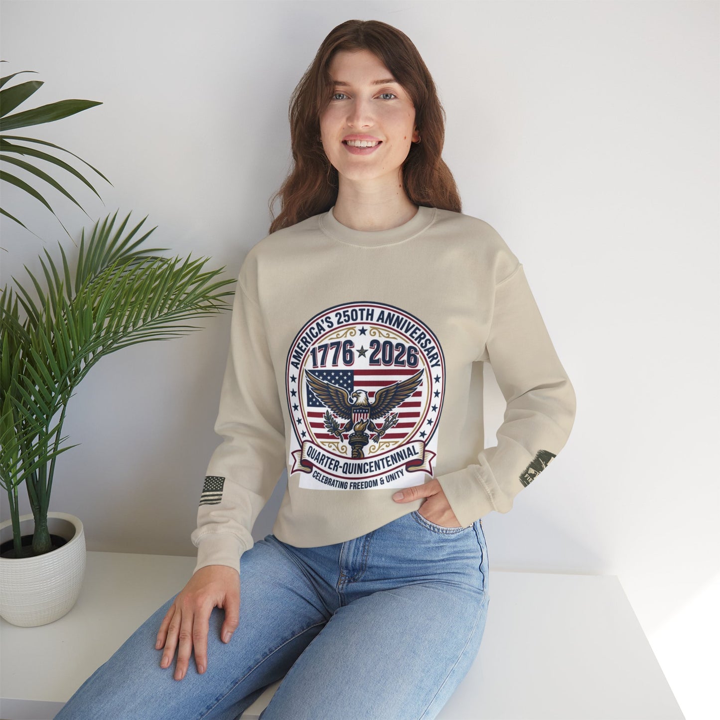 Happy 250th MERICA! Unisex Heavy Blend™ Crewneck Sweatshirt