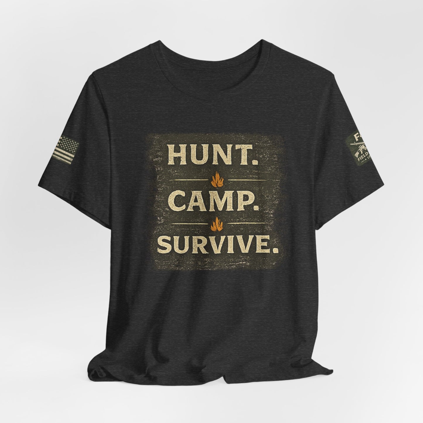 Hunt Camp Survive Unisex Jersey Short Sleeve Tee