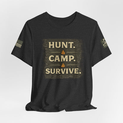 Hunt Camp Survive Unisex Jersey Short Sleeve Tee