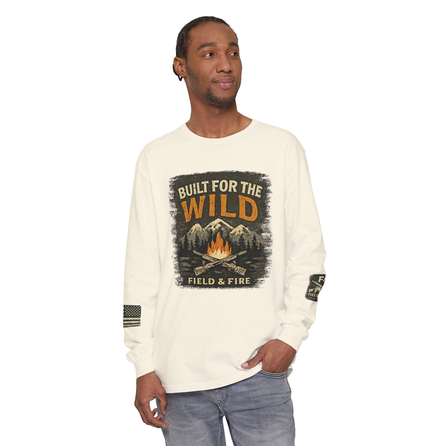 Built For The Wild Unisex Garment-dyed Long Sleeve T-Shirt