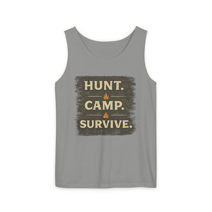 Hunt Camp Survive Unisex Garment-Dyed Tank Top