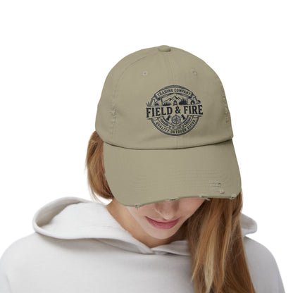 FNF Medallion Unisex Distressed Cap - Black Graphic