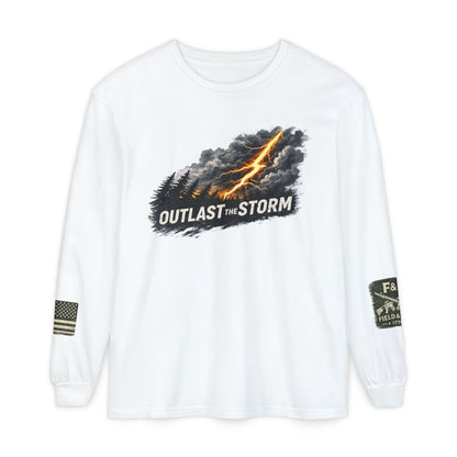 Outlast The Storm Unisex Garment-dyed Long Sleeve T-Shirt