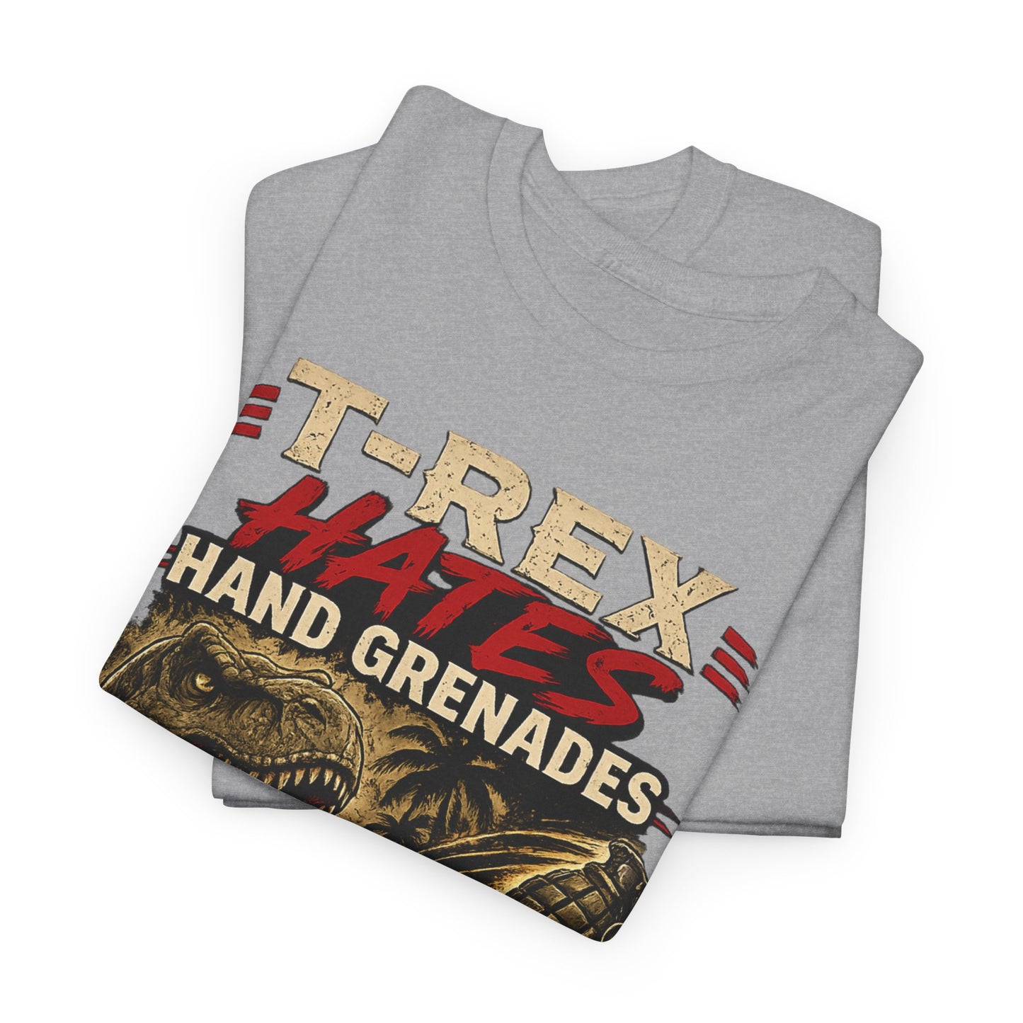 T-Rex Hates Hand Grenades Tee