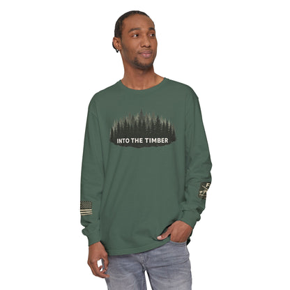 Into The Timber Unisex Garment-dyed Long Sleeve T-Shirt