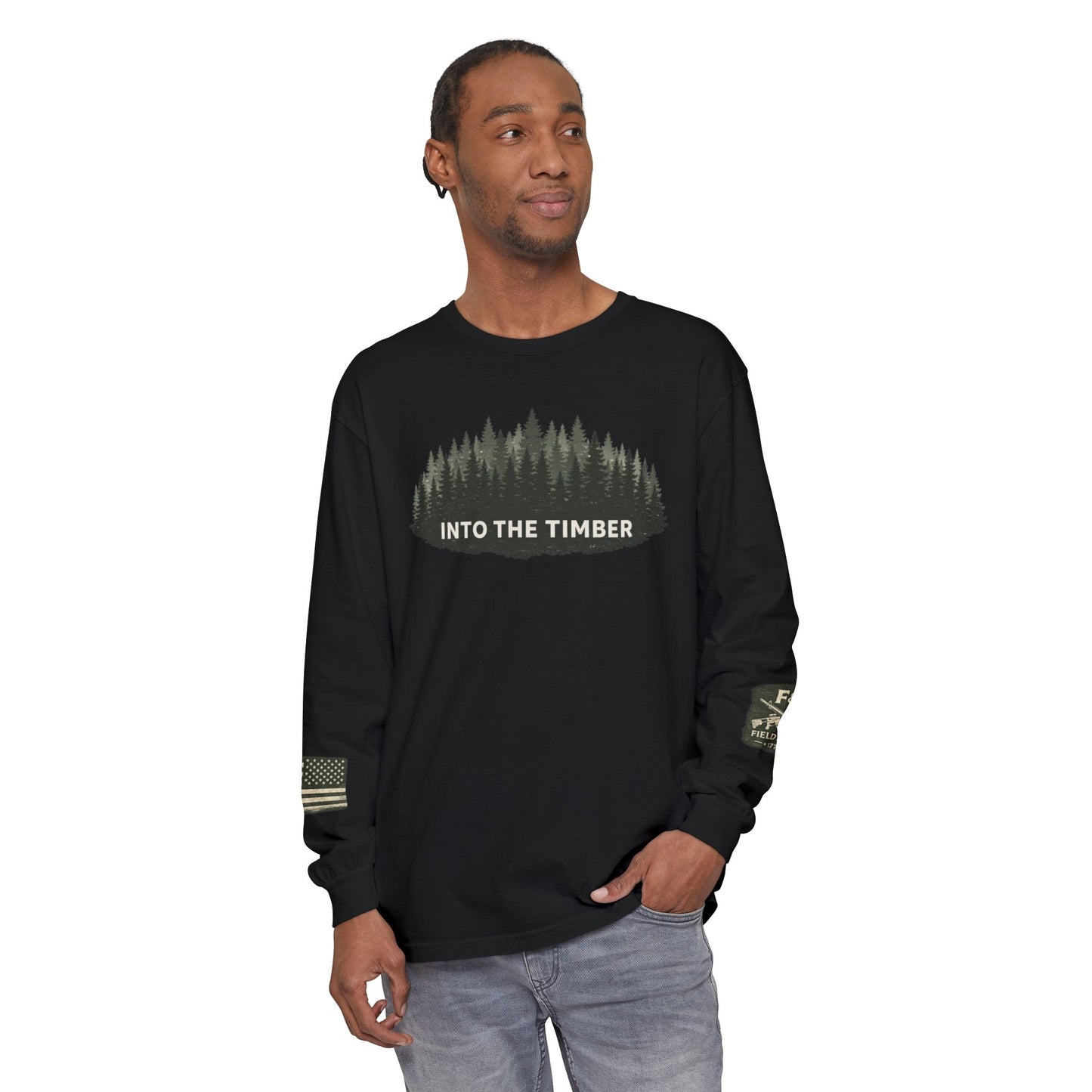 Into The Timber Unisex Garment-dyed Long Sleeve T-Shirt
