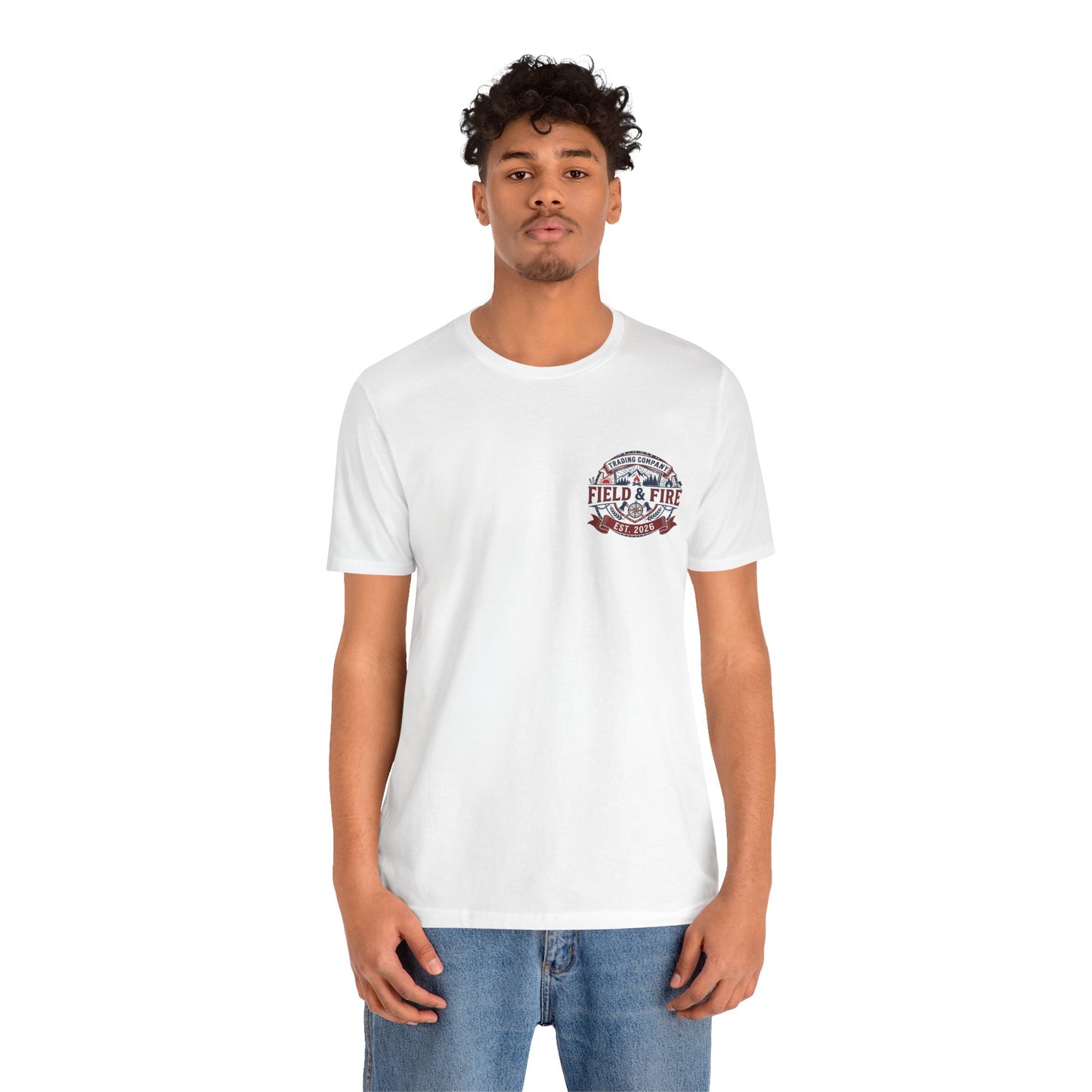 FNF Medallion Unisex Jersey Short Sleeve Tee - Red & Blue Design