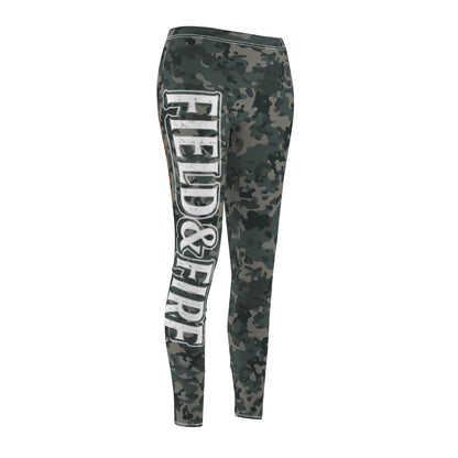 Deep Pine Shadow Women's Cut & Sew Casual Leggings (AOP)