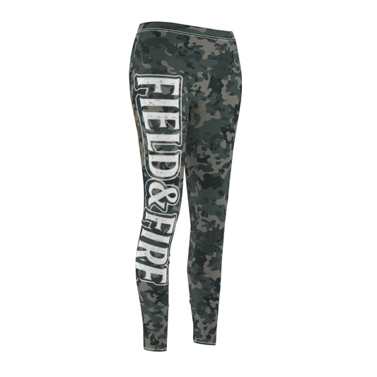 Deep Pine Shadow Women's Cut & Sew Casual Leggings (AOP)