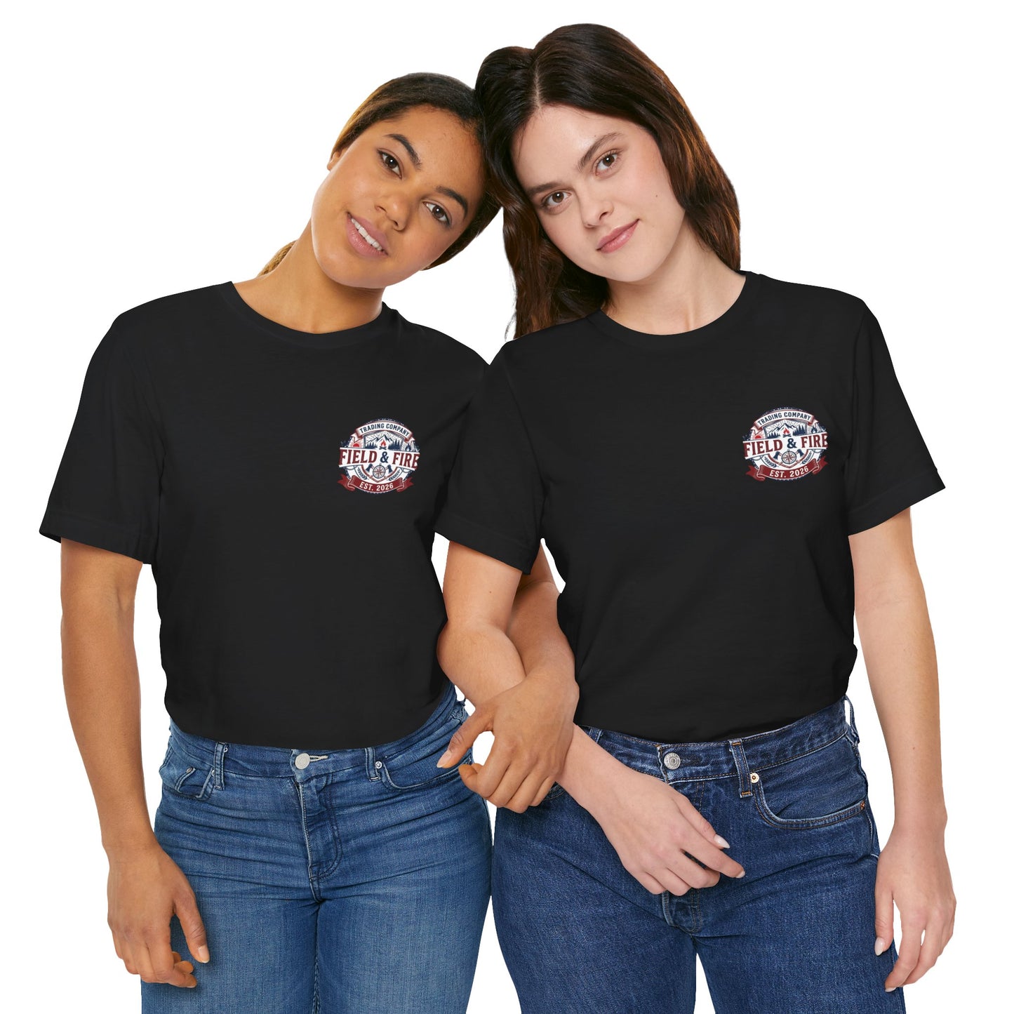 FNF Medallion Unisex Jersey Short Sleeve Tee - Red & Blue Design
