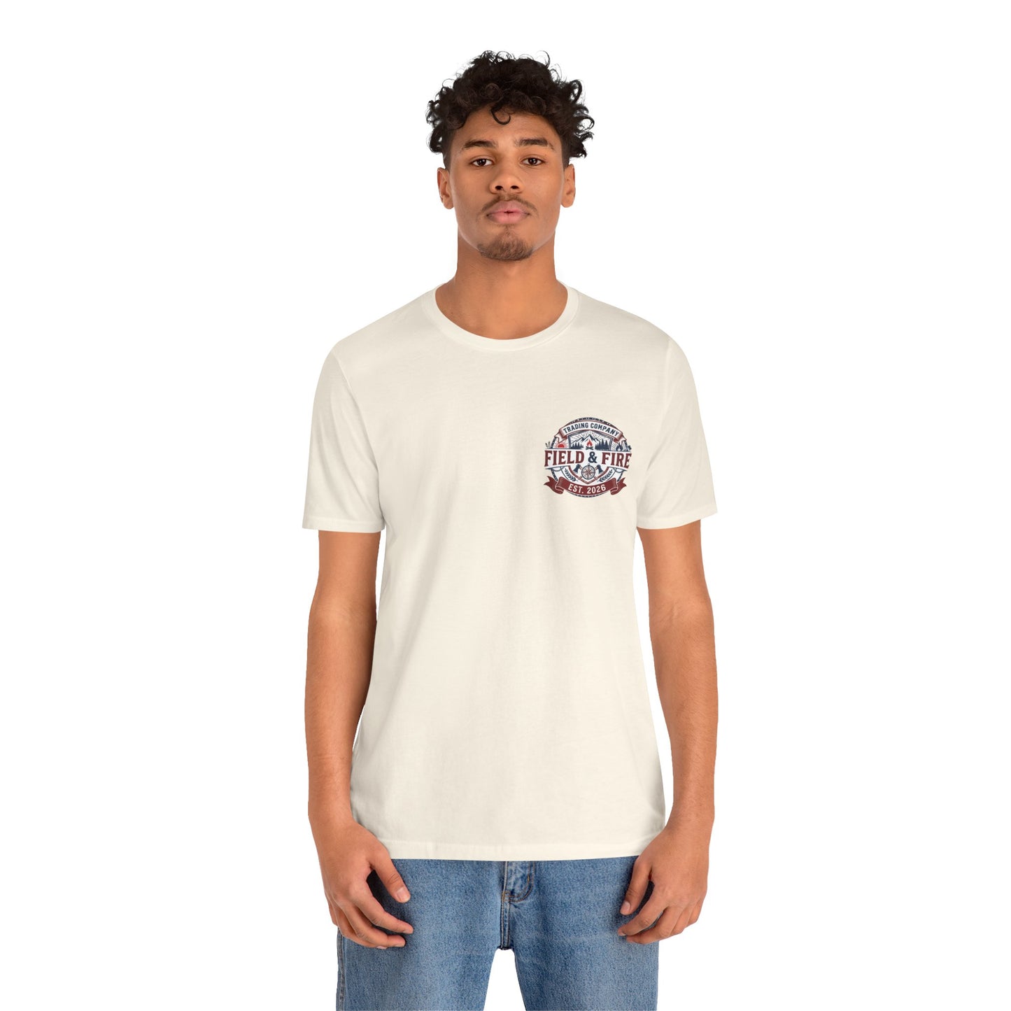 FNF Medallion Unisex Jersey Short Sleeve Tee - Red & Blue Design