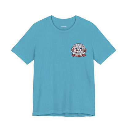 FNF Medallion Unisex Jersey Short Sleeve Tee - Red & Blue Design