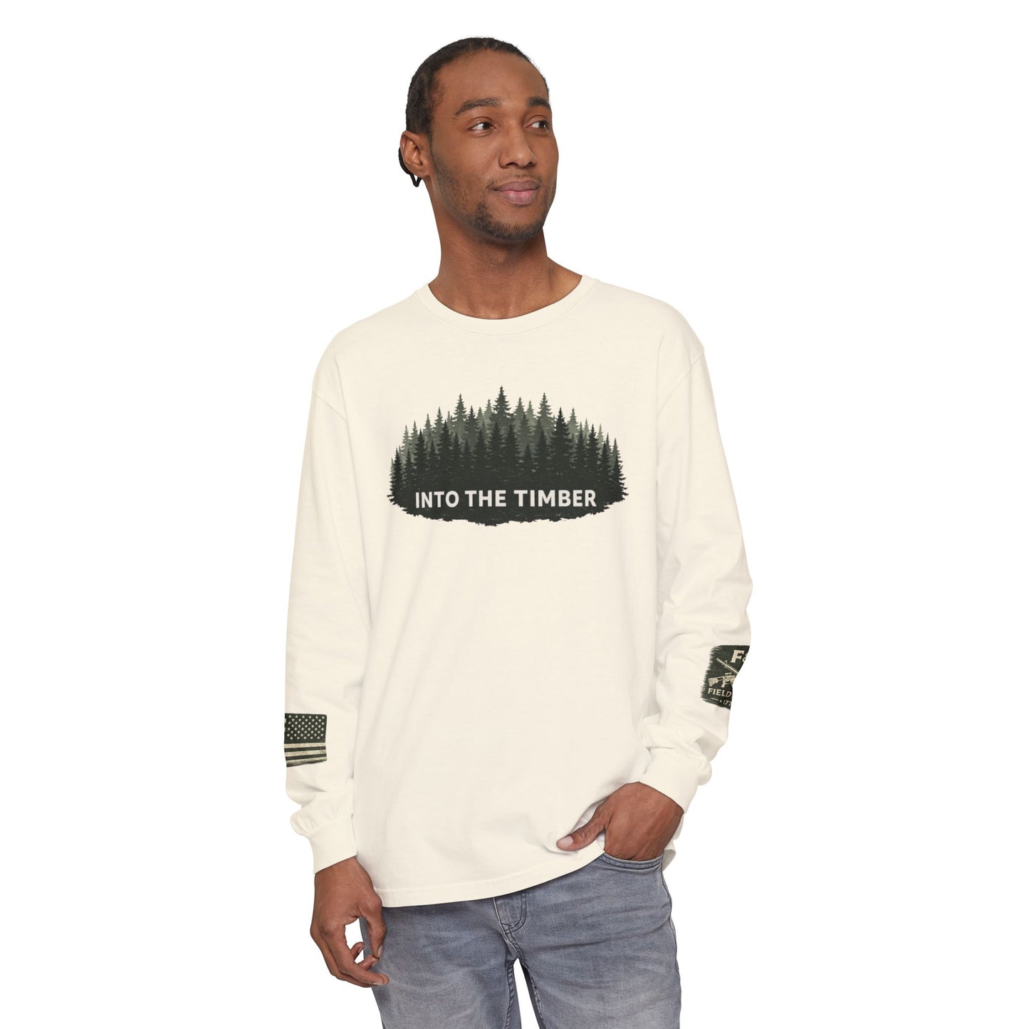 Into The Timber Unisex Garment-dyed Long Sleeve T-Shirt