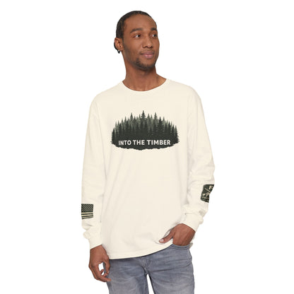 Into The Timber Unisex Garment-dyed Long Sleeve T-Shirt