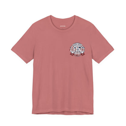 FNF Medallion Unisex Jersey Short Sleeve Tee - Red & Blue Design