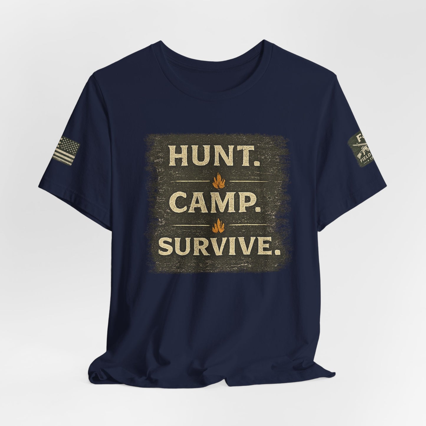Hunt Camp Survive Unisex Jersey Short Sleeve Tee