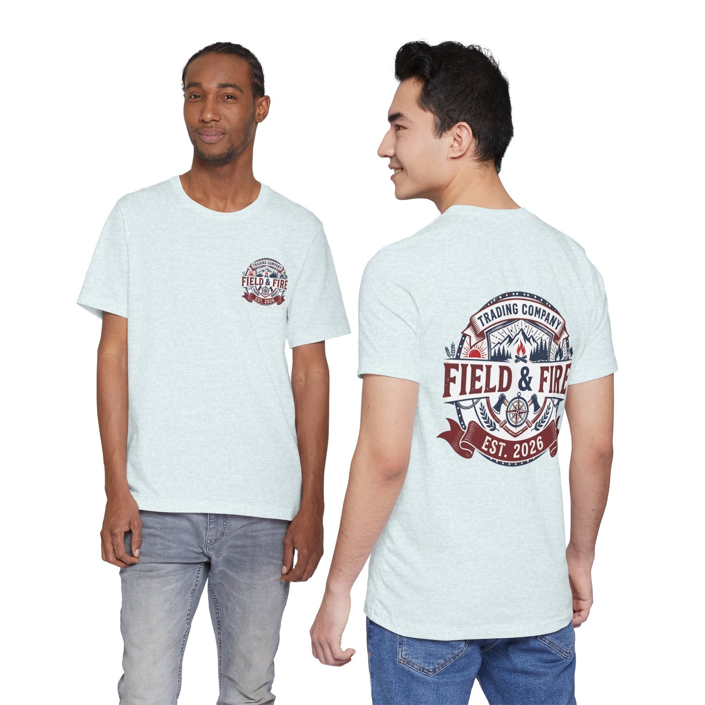 FNF Medallion Unisex Jersey Short Sleeve Tee - Red & Blue Design
