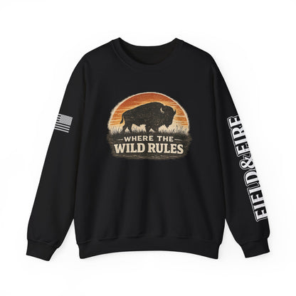 Where The Wild Rules Unisex Heavy Blend™ Crewneck Sweatshirt