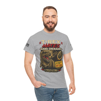 T-Rex Hates Hand Grenades Tee