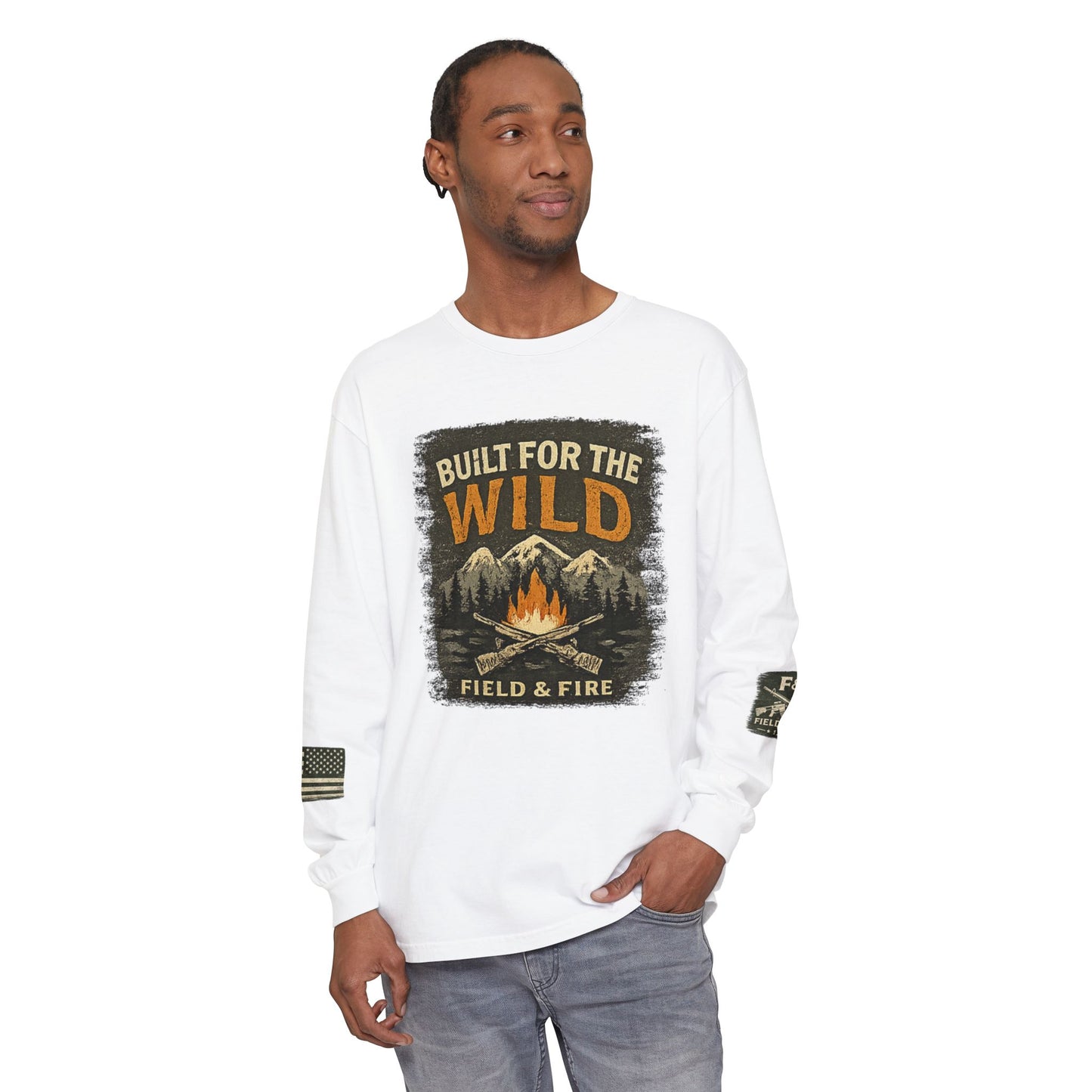 Built For The Wild Unisex Garment-dyed Long Sleeve T-Shirt