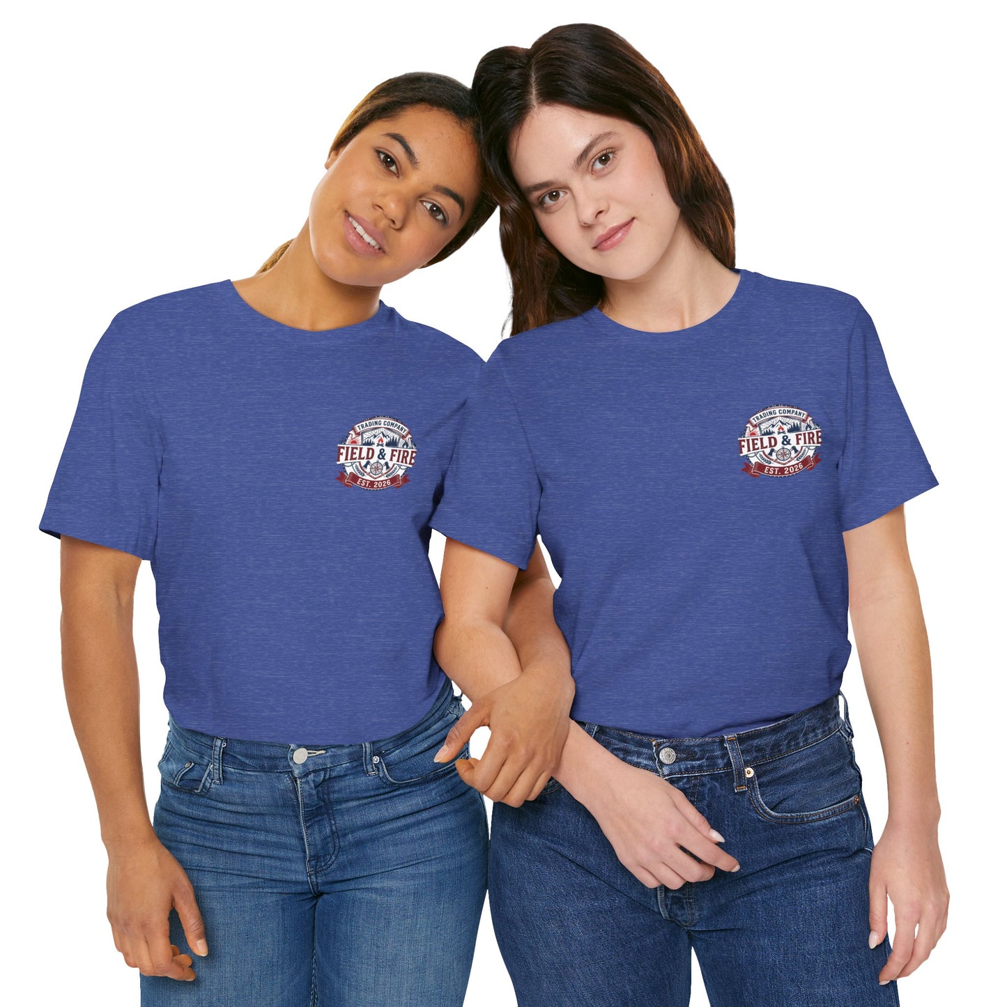 FNF Medallion Unisex Jersey Short Sleeve Tee - Red & Blue Design