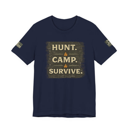 Hunt Camp Survive Unisex Jersey Short Sleeve Tee