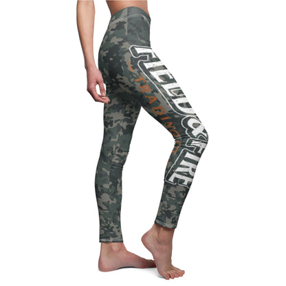 Deep Pine Shadow Women's Cut & Sew Casual Leggings (AOP)