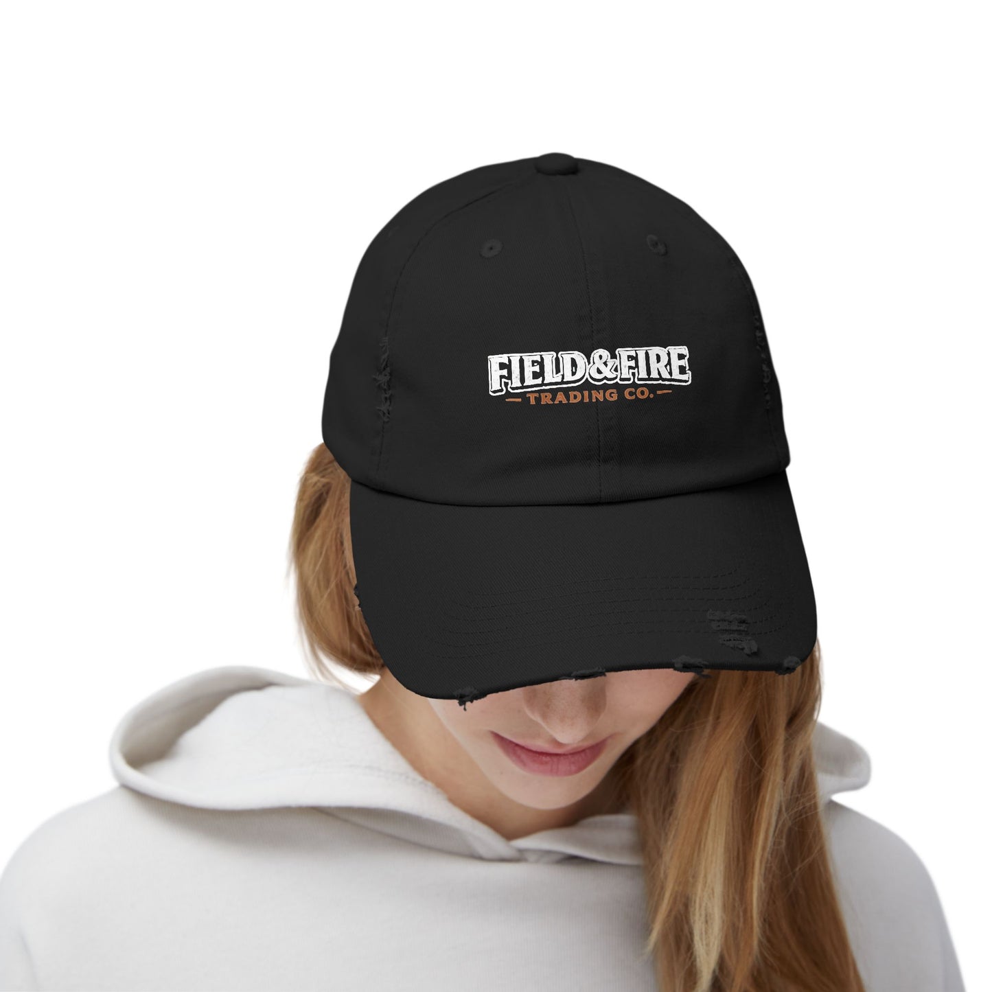 FNF Unisex Distressed Cap - Black