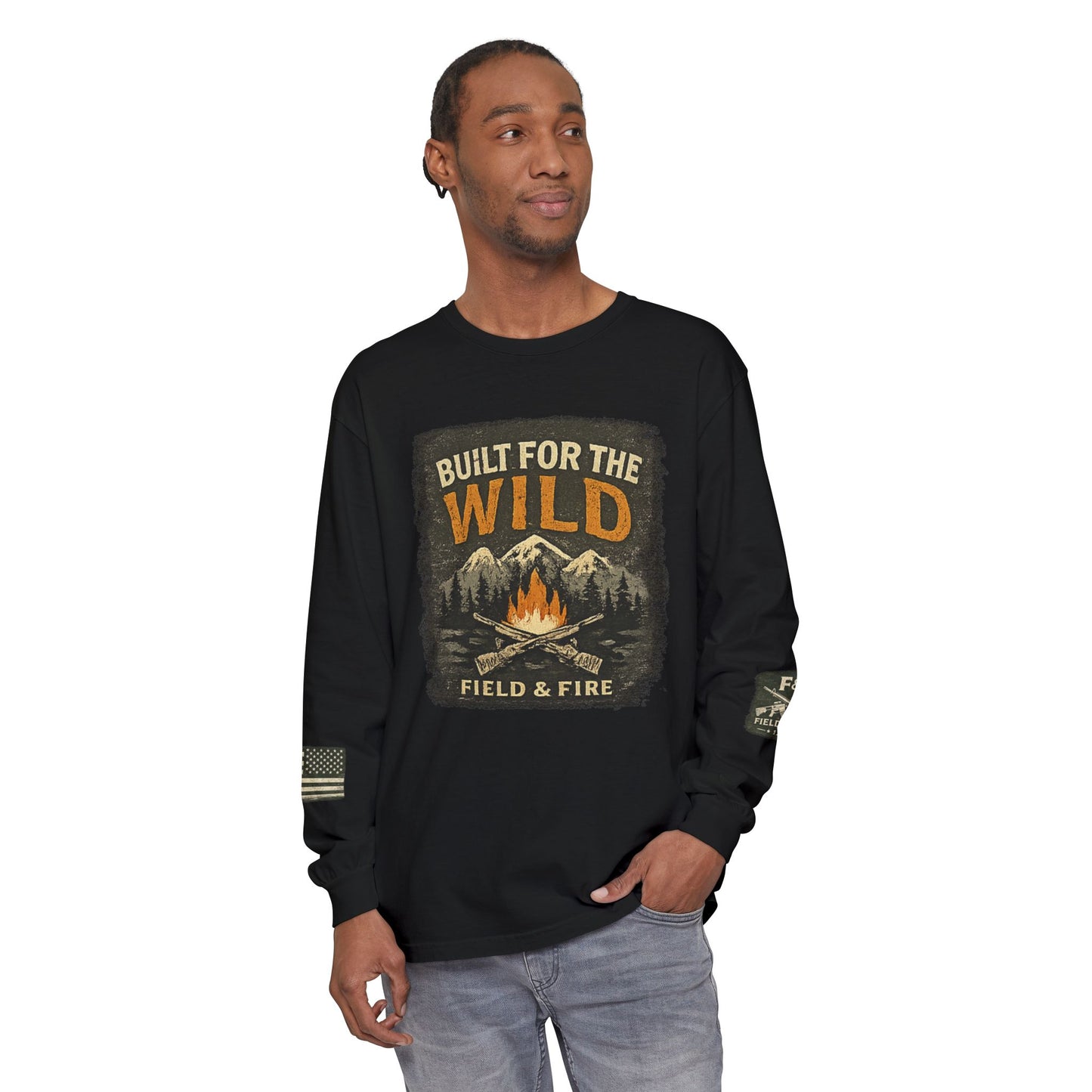 Built For The Wild Unisex Garment-dyed Long Sleeve T-Shirt