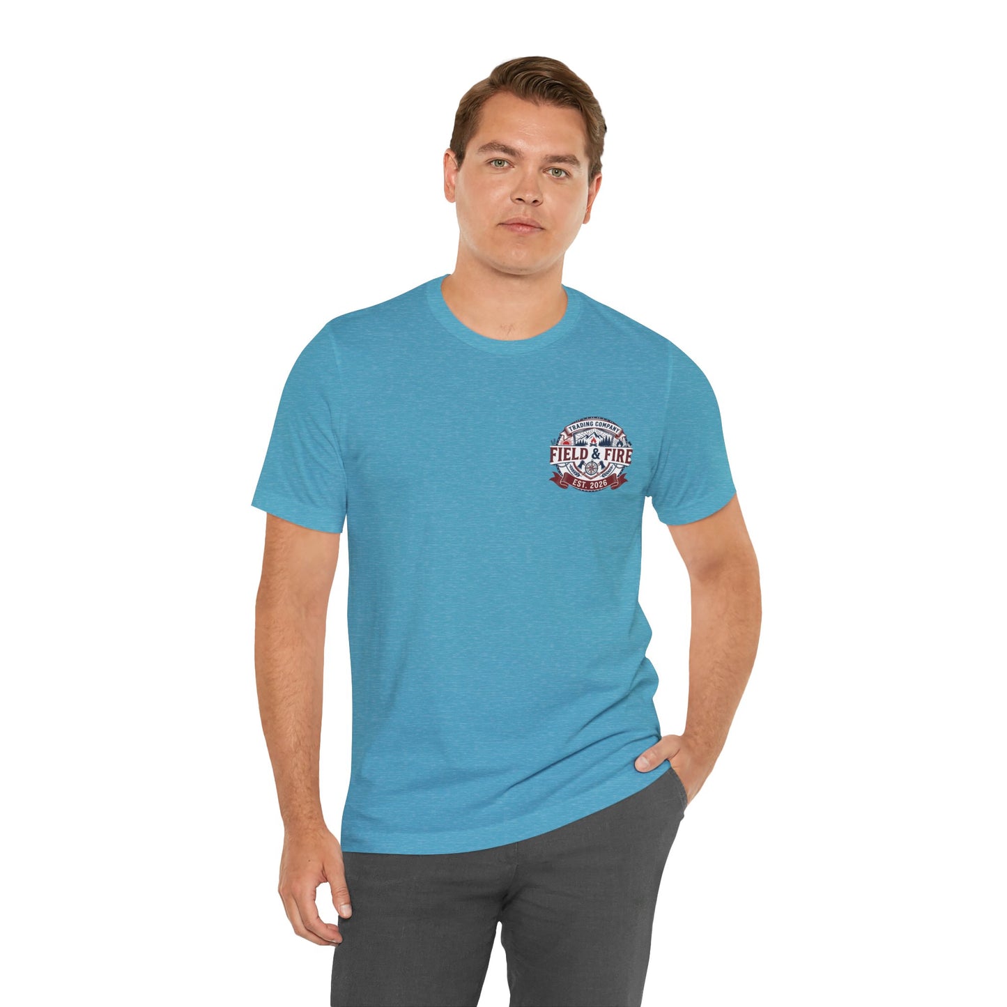 FNF Medallion Unisex Jersey Short Sleeve Tee - Red & Blue Design