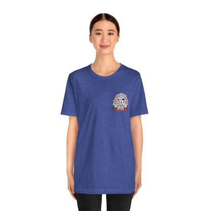 FNF Medallion Unisex Jersey Short Sleeve Tee - Red & Blue Design