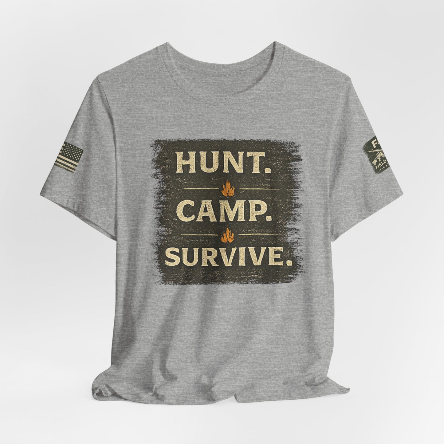 Hunt Camp Survive Unisex Jersey Short Sleeve Tee