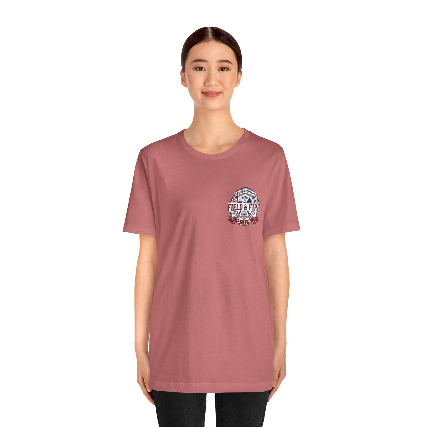 FNF Medallion Unisex Jersey Short Sleeve Tee - Red & Blue Design