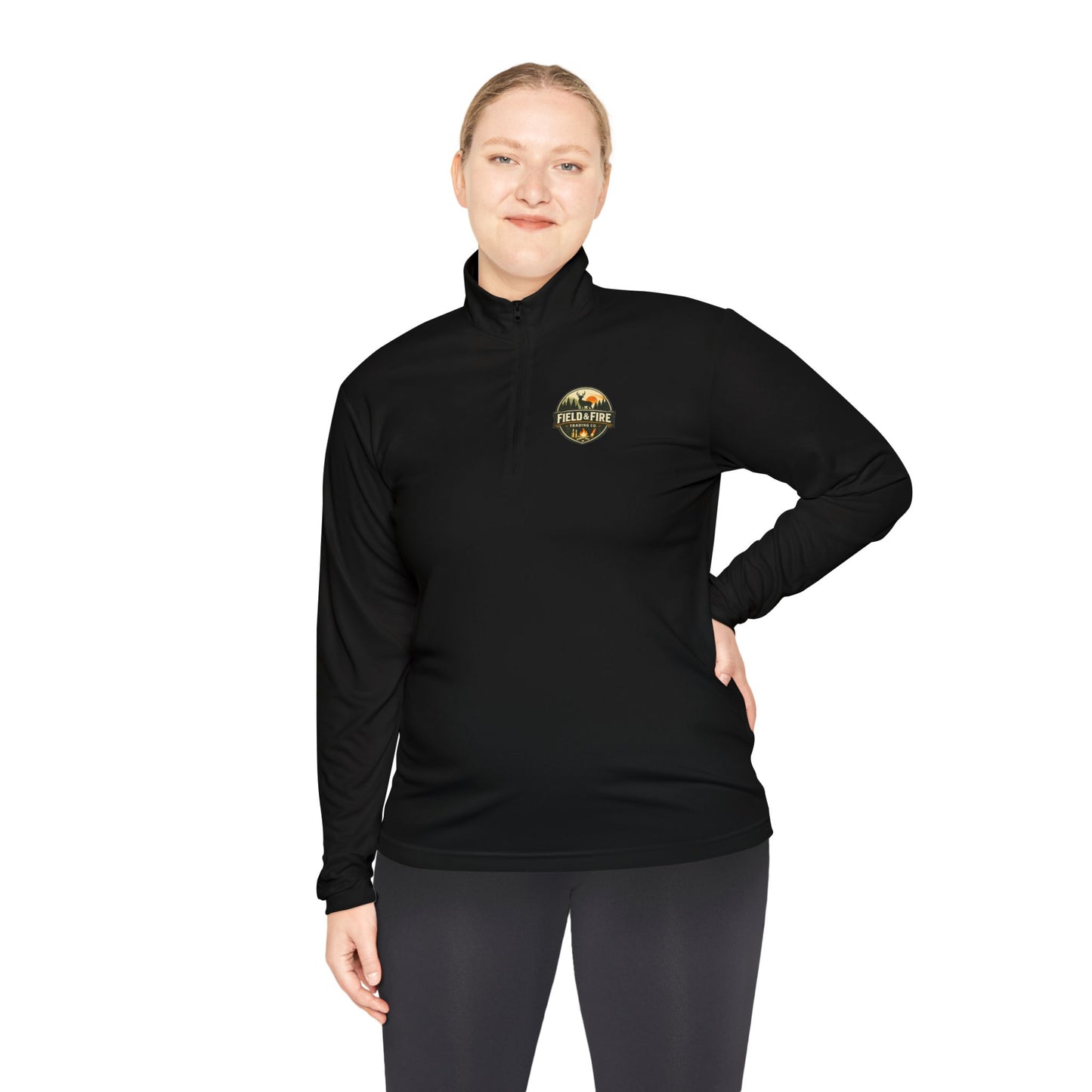 Field & Fire Trading Co Logo Unisex Quarter Zip Pullover